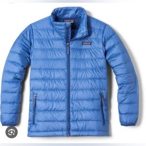 Patagonia Kids Down Sweater Jacket Blue Medium 10